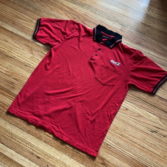 Vintage Coca Cola Polo Shirt / Large - Picture 2 of 14